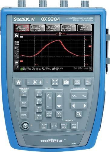 Metrix OX 9304 Digital-Oszilloskop 300MHz 4-Kanal 2.5 GSa/s 100 kpts 12 Bit Digital-Speicher DSO Handgerät in Schwarz-Blau - Bild 1