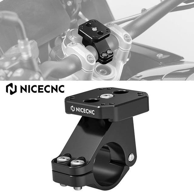 NICECNC GPS AMPS Halterung für BMW R1300GS und R1300GS Adventure, Lenkerklemme 32mm, Schwarz - Bild 1