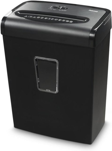 Hama Aktenvernichter Premium M8+ in Schwarz aus Stahl mit Sicherheitsstufe P5 T5 E4 und 20l Fassungsvermögen - Bild 1