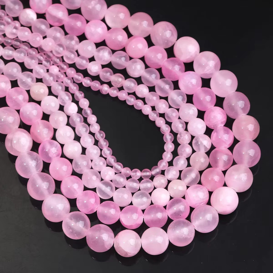 SANSWL Perlen, Rosa, Jade, Rund, 1-Streifen - Bild 3