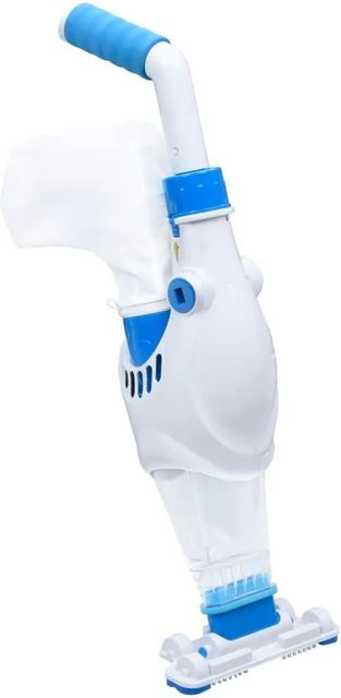 vidaXL Wiederaufladbarer Poolroboter mit Schaumstoffgriff in Weiß-Blau für Aufstellpools und eingelassene Schwimmbecken - Bild 1