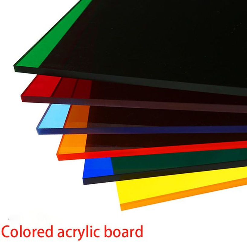 Mehrfarbige durchscheinende Acryltafel-Dekoration aus Kunststoff in rechteckiger Form - Bild 1