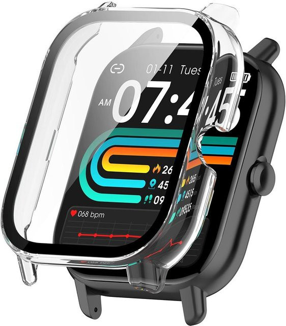 Nerunsa Smartwatch-Schutzhülle, Schwarz, transparent - Bild 1
