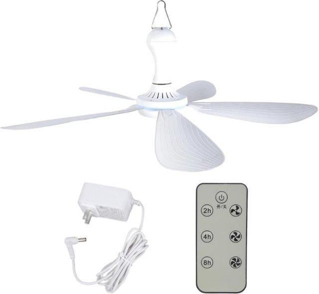 Wit angel Deckenventilator mit Fernbedienung und Timer in Weiß, 27,5 Zoll, 3 Geschwindigkeitsstufen für Innen und Außen - Bild 1