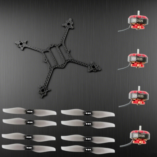 HappyModel Crux3 3-Zoll-Rahmensatz, 4-teiliges Set, Schwarz - Bild 1