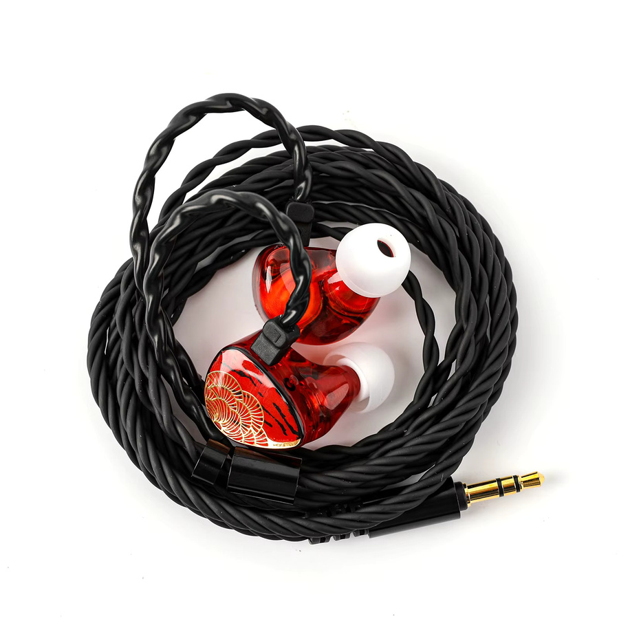 Tangzu x HBB XuanNv 2 HiFi-In-Ear-Kopfhörer mit dynamischem Treiber und abnehmbarem 4-adrigem Einzelkristall-Sauerstofffreies-Kupfer-Kabel in Rot - Bild 3