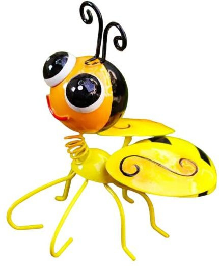 Happy Living Metallbiene Gartendeko Gelb als Hummel Skulptur für Garten und Außenbereich - Bild 1