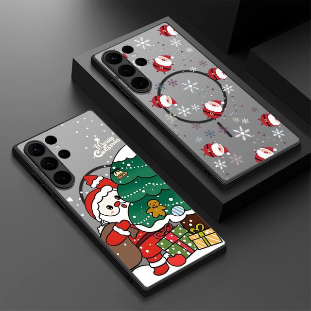 Schneemann Magnetische Handyhülle für Samsung Galaxy S25 S24 S23 S22 Ultra Plus FE in Multicolor aus TPU und PC - Bild 1