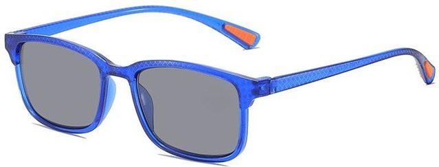 NAPAGE Lesebrille Sonnenbrille, Unisex, Vollrand, quadratisch, Kunststoff, grau, blau - Bild 1