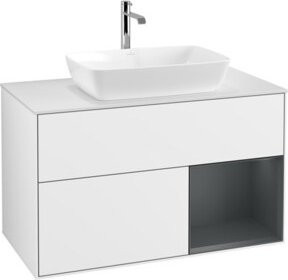 V&B Waschtischunterschrank Finion 100 in Weiß lackiert, B/T/H: 100 x 50,1 x 50,1 cm - Bild 1