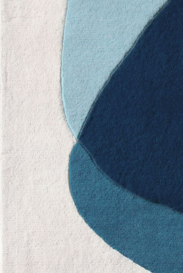 Harto Serge Teppich aus Wolle in Multicolour und Blau mit Farbflecken-Design für dein Büro - Bild 3