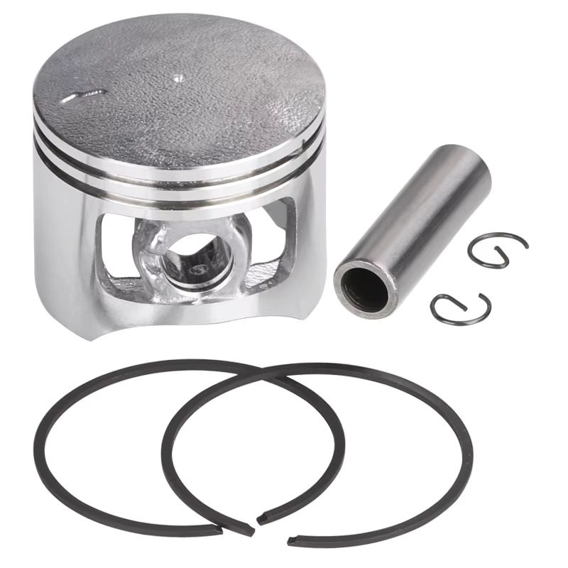 XCAN Kettensägen-Kolbensatz in Silber, passend für 5800 und 58CC Kettensägen, Zylinderkolbensatz mit Stiftring-Set, 45 mm - Bild 4