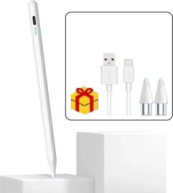 Wiederaufladbarer Stylus-Stift für Samsung Galaxy Tab A9, A9+, S9FE, S9+, S8, S7, S7FE, S6lite, A7, A8, A7lite mit Neigungssensitivität in Weiß - Bild 1