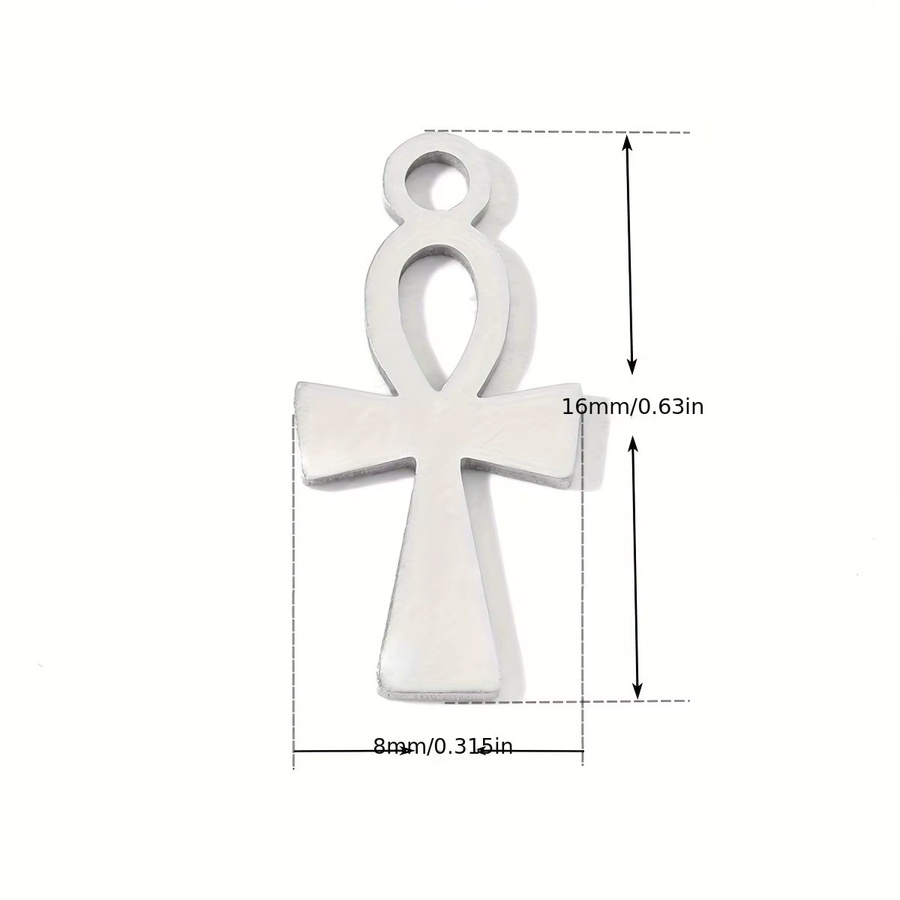 Weyena Ankh-Anhänger Edelstahl, Silber, Ohne Stein - Bild 2