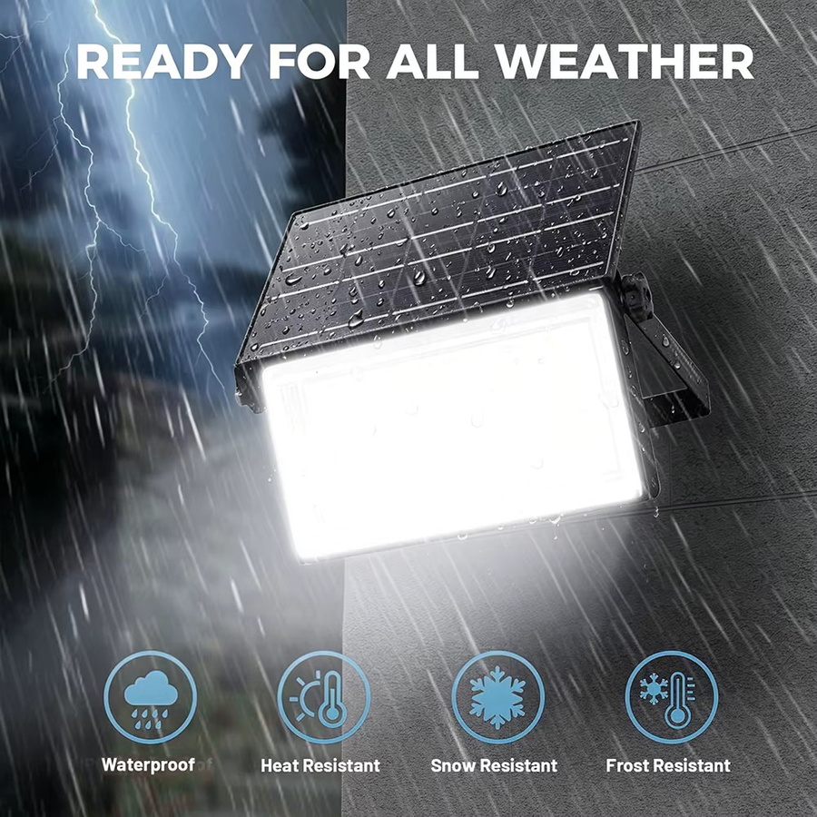 UMEXUS Solar-Flutlichter für den Außenbereich mit Dämmerungssensor, IP65 wasserdichte LED-Wandleuchte in Schwarz für Garten und Hof - Bild 5