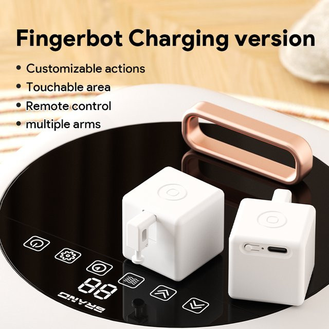 Tuya Smart Finger Roboter ZigBee 3.0 Aufladbarer Schalter Bot mit App-Unterstützung für Alexa und Google Home in Weiß von Timethinker - Bild 1