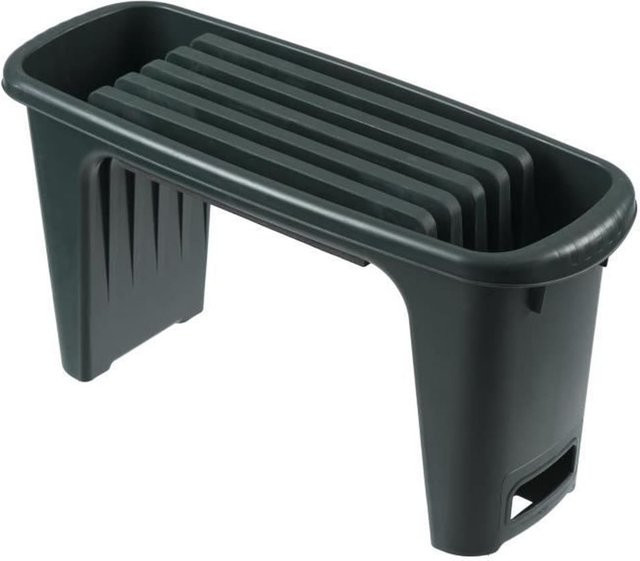 Nature 2-in-1 Gartenhocker aus HDPE zum Sitzen und Knien, Grün, H 34 x B 65,5 x T 25 cm - Bild 1