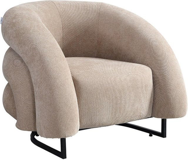 HOME DELUXE Sessel MACA aus Samtgewebe in Grau - Bild 1