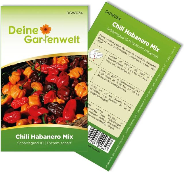 Deine Gartenwelt Chilli Habanero Mix Gemüsesamen - Bild 1