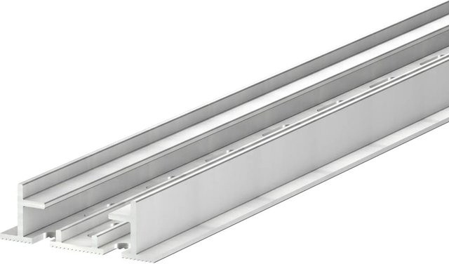GS Terrassen Unterrinne für Rinne Proside aus Aluminium in Silber, B: 60 mm, H: 20 mm, L: 2.000 mm - Bild 1