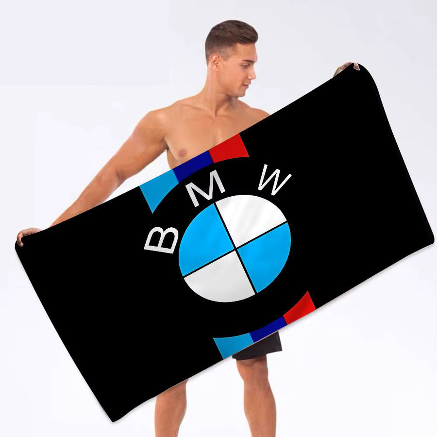 Car B-BMW Badetuch aus Mikrofaser für Kinder mit Cartoon-Design, weich und wasserabsorbierend - Bild 5