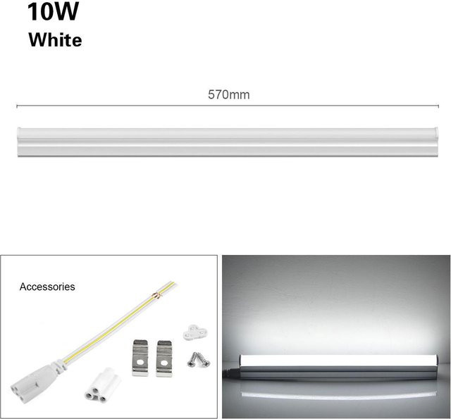 Lcamaw Lighting Light T5 LED Schrankleuchte in Weiß für Küche und Möbel, 10W, G5 Sockel - Bild 1