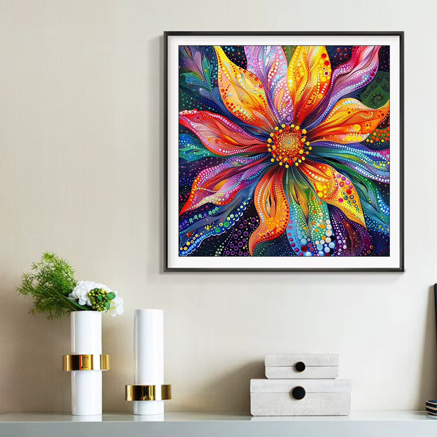 Evershine Malen nach Zahlen Set mit floralem Blumenmotiv auf Leinwand, bunte Wandkunst in Multicolor für dein Zuhause - Bild 3