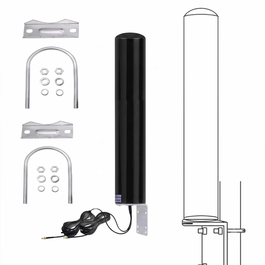 SignalPlus 18 dBi High Gain 4G/5G Breitband-Omnidirektionale Antenne IP67 wasserdicht mit 5 m Kabel - Bild 1