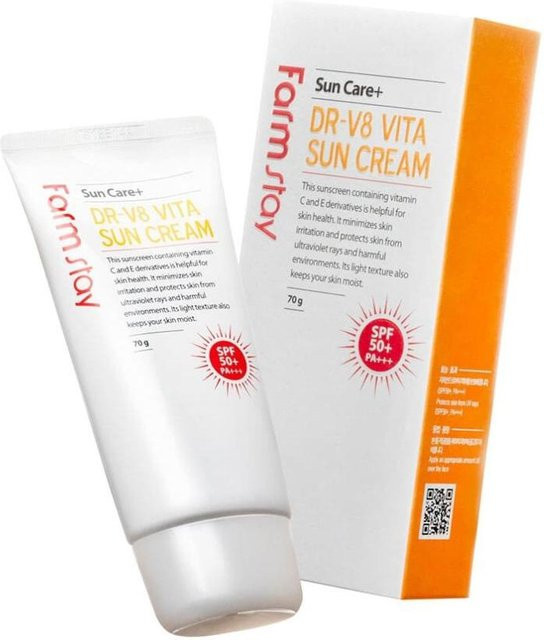 Farm Stay DR-V8 Vita Sonnencreme LSF 50+, 70 g, Vitamin C, Unisex - Bild 1