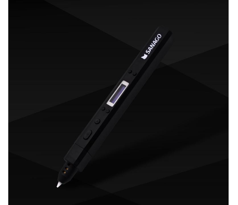 Sanago Premium 3D Stift Set mit austauschbaren Modulen in Schwarz mit USB-C Anschluss - Bild 2