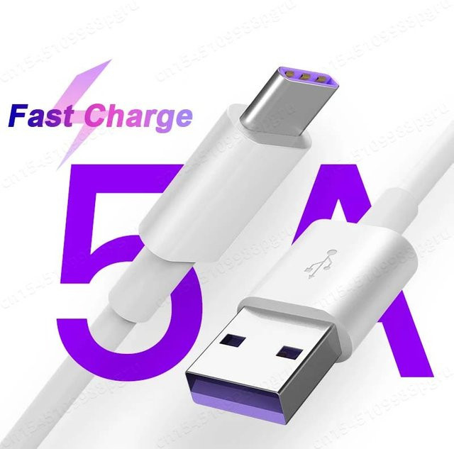 Huawei USB Typ C Kabel 40W Schnellladekabel in Weiß für Mate 60 20 P50 P40 P30 Pro Lite mit 480Mbps Datenübertragung - Bild 1