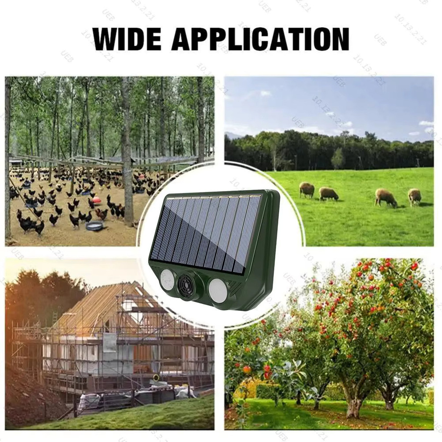 APWIKOGER Ultraschall-Tierabwehrgerät mit Rot-Weiß-Blitzlichtfunktion, solarbetrieben und wasserdicht, ideal für Garten und Gewächshaus - Bild 6