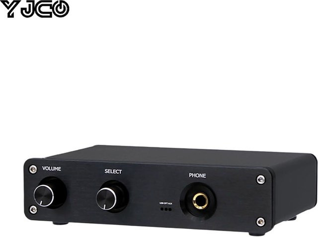 YJCO USB DAC Kopfhörerverstärker und Audio-Konverter Adapter mit optischem Eingang in Schwarz - Bild 1
