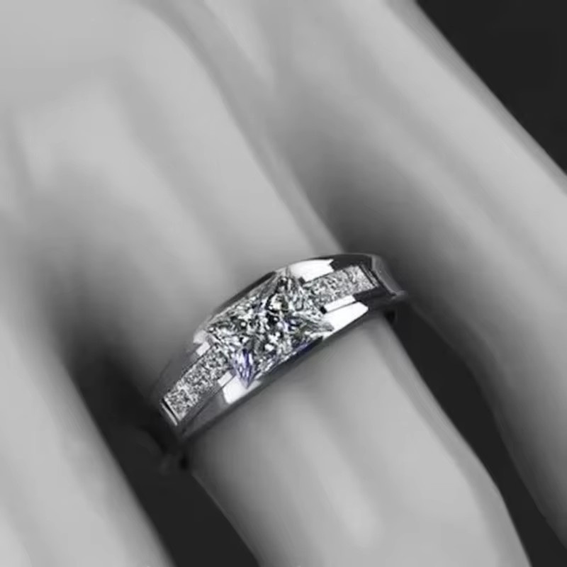 Huitan Mode Ringe, Zirkonia, Silber, Damen, Verlobung - Bild 5