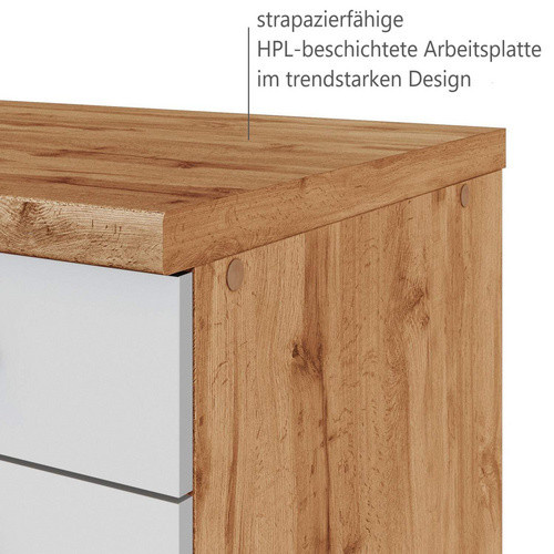 HELD MÖBEL Unterschrank Bologna in Weiss, B/H/T: 50 x 85 x 60 cm - Bild 4