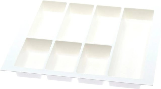 Agoform Besteckeinsatz Classico aus Kunststoff in Weiß, B/T/H: 49,0 x 49,0 x 5,05 cm, kürzbar - Bild 1