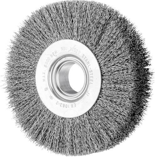PFERD TOOLS Rundbürste RBU ungezopft für Winkelschleifer mit Stahl-Draht-Ø 0,30 mm, Farbe Grau - Bild 1