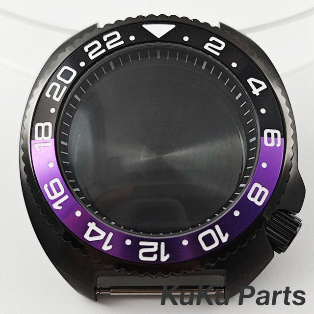 HUANXIAO Uhrengehäuse Turtle, Schwarz, Abalone, 44 mm - Bild 1