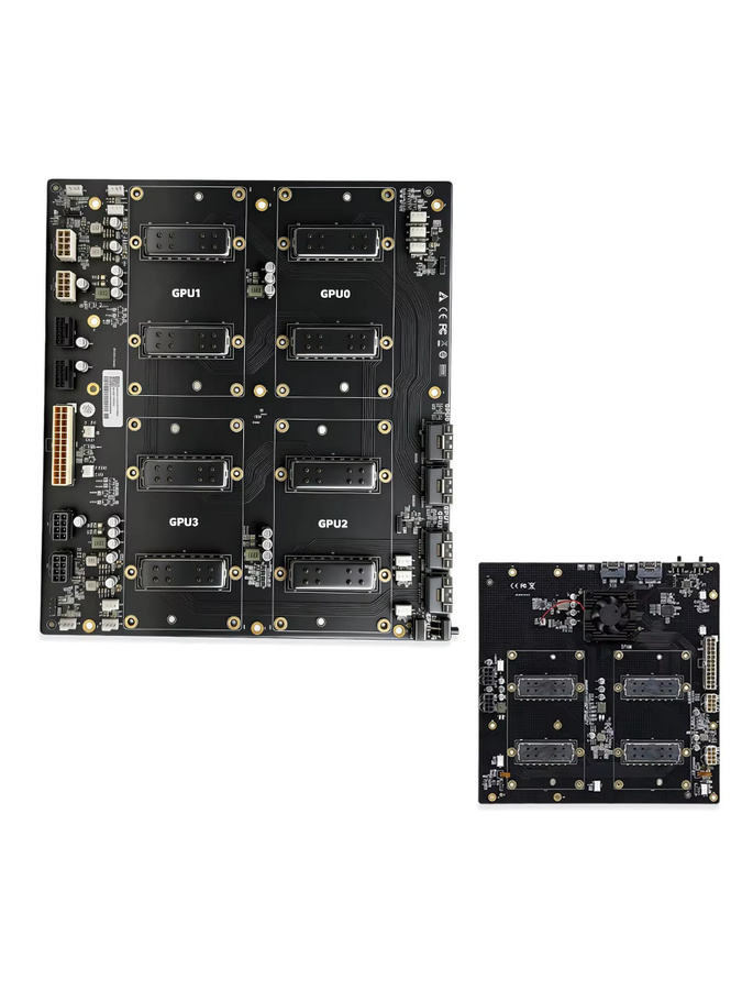 NVIDIA SXM2 NVLink 300G 4-Port 4-Wege Dual-Card Dual-Channel Pass-Through Erweiterungs-Backplane Adapterkarte in Schwarz - Bild 5