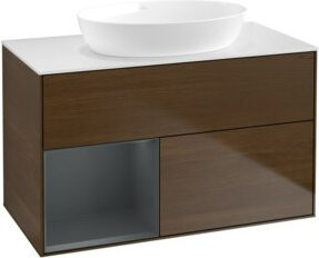 V&B Waschtischunterschrank Finion 100 in Weiß lackiert, Breite: 100 cm, Tiefe: 50,1 cm, Höhe: 50,1 cm - Bild 1