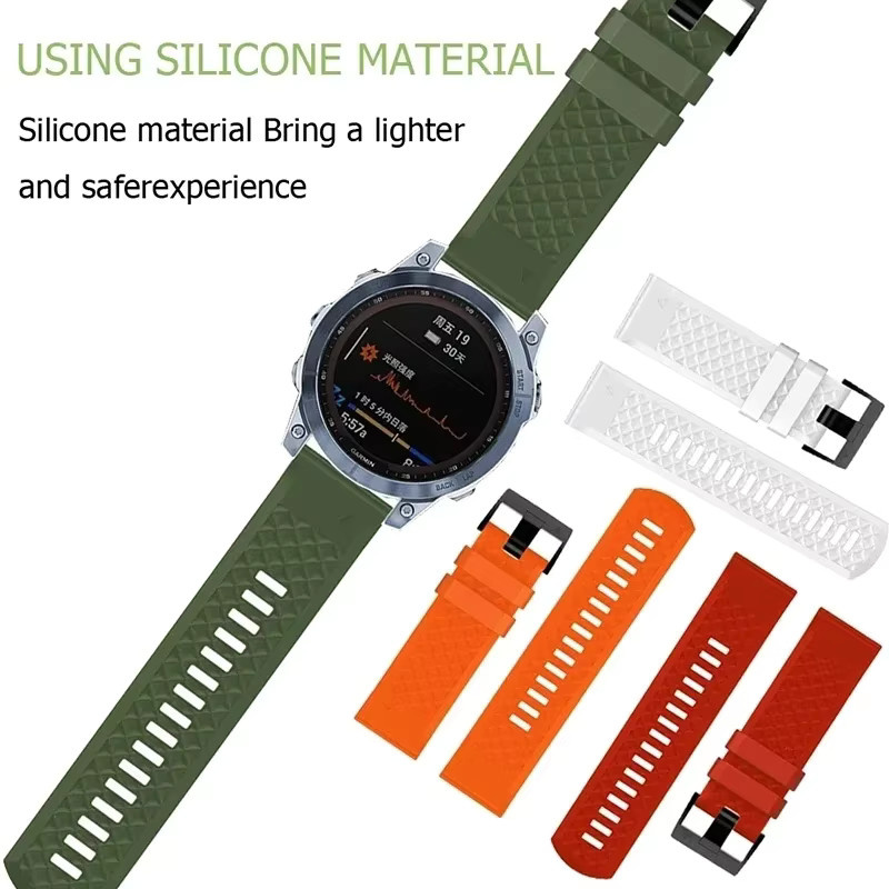 QCTOG Uhrenarmband Silikon, 26 mm, 22 mm, Unisex - Bild 3