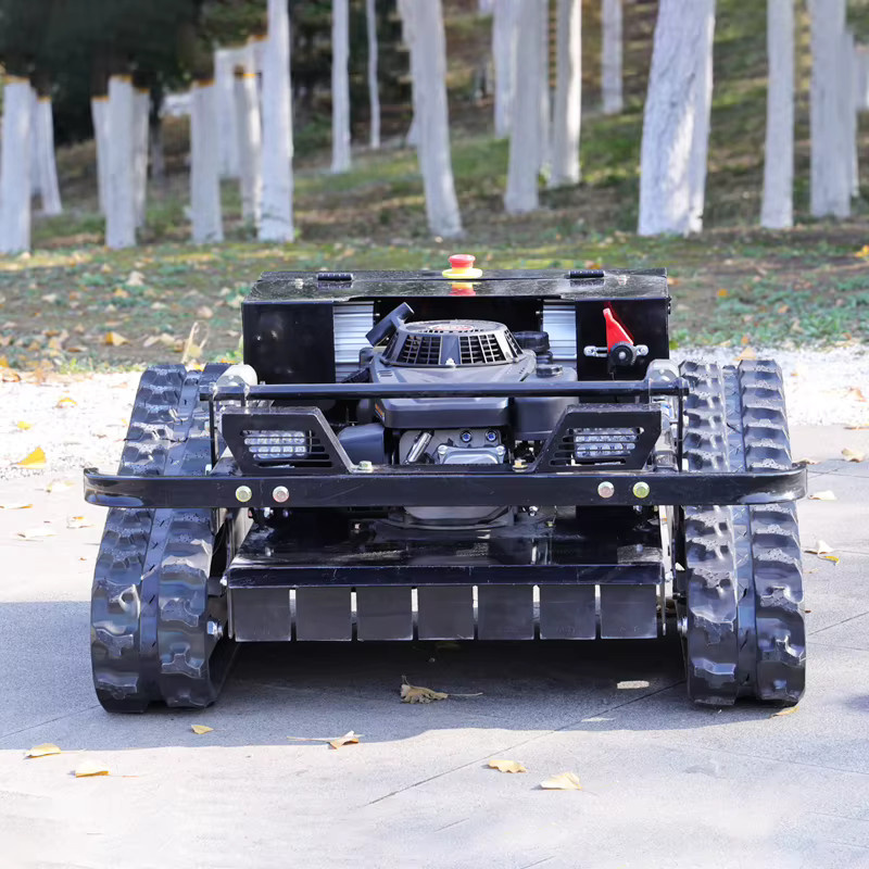 AIWEIYA Diesel Rasenmäher Roboter mit Fernbedienung und Gummiketten in Schwarz für die professionelle Landwirtschaft - Bild 2