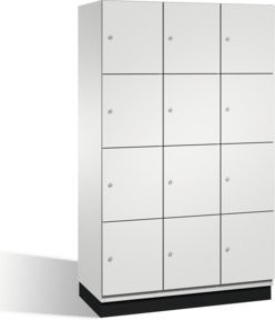 C+P Fächerschrank Cambio auf Sockel mit 12 Fächern, Farbe Lichtgrau, H x B x T: 195 x 120 x 52,5 cm - Bild 1