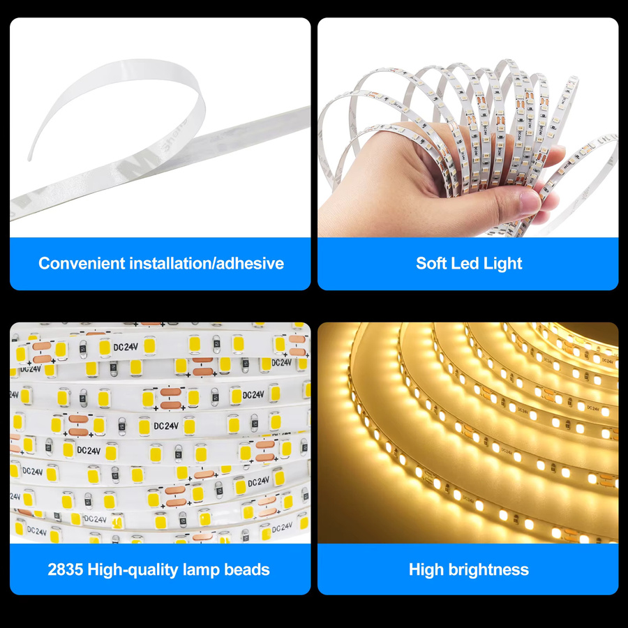 GAHADA LED-Streifen RGB SMD 2835 mit 120 LEDs/m, Breite: 5 mm - Bild 4