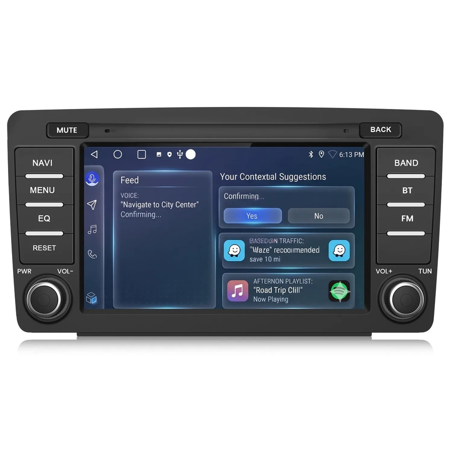 Junsun 7 Zoll Autoradio für Skoda Octavia 2004 bis 2013 mit Bluetooth und GPS in Schwarz - Bild 2