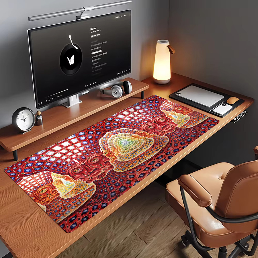 Art Alex Grey Mauspad als rutschfeste Schreibtischunterlage in Grau und Multicolour für PC und Laptop - Bild 4