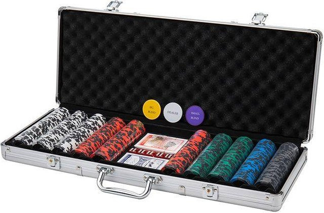 Matgames Pokerbox, silbernes Metallgehäuse, Set - Bild 1