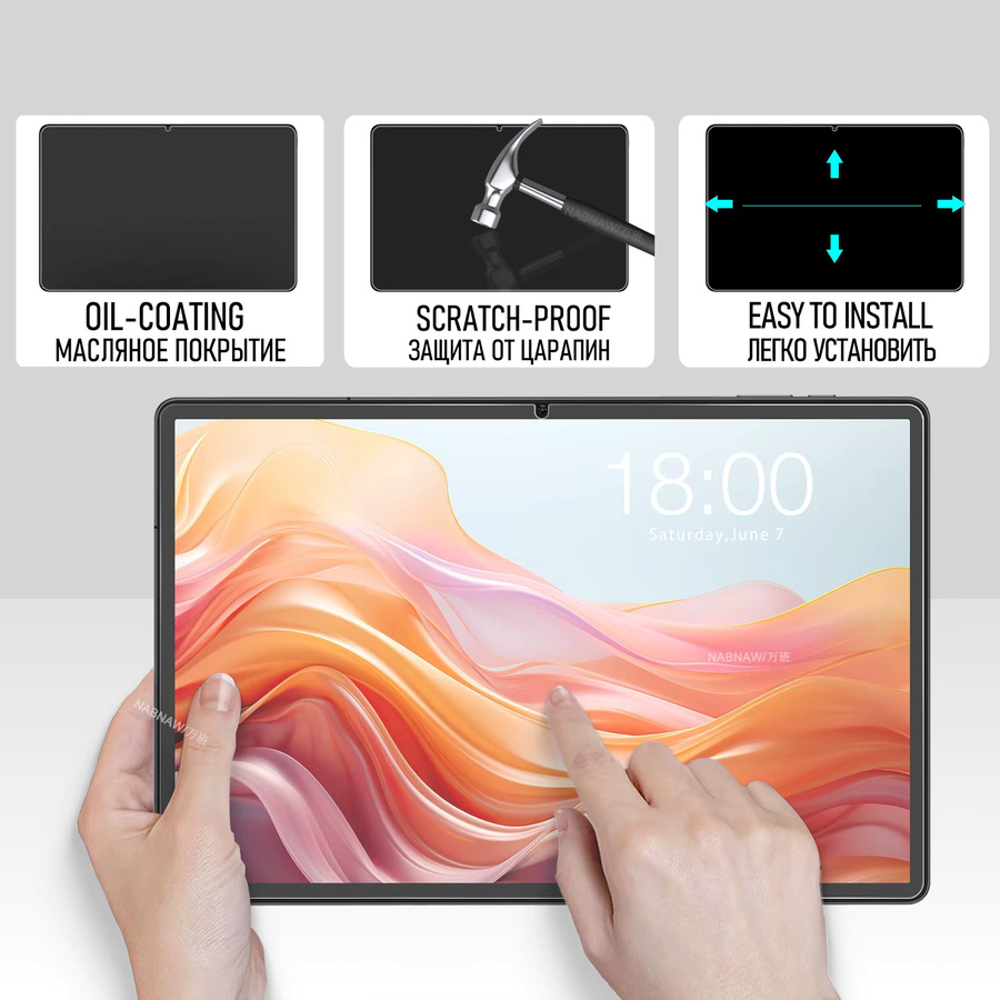 2 Stück Full HD Displayschutzfolie aus gehärtetem Glas für Teclast T65 Max 2025 T65 T60AI T60Plus T70 ArtPad Pro 12.7 Tablet transparent - Bild 2