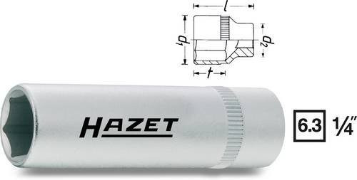 Hazet Steckschlüsseleinsatz 850LG-9 1/4 Zoll 6-kant 9mm Länge 50mm Silber - Bild 1