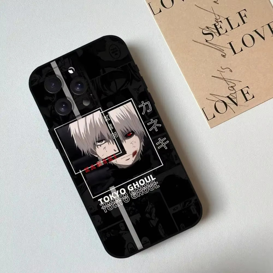 T-Tokyo Ghoul Anime Handyhülle aus schwarzem Silikon für Apple iPhone Modelle - Bild 3